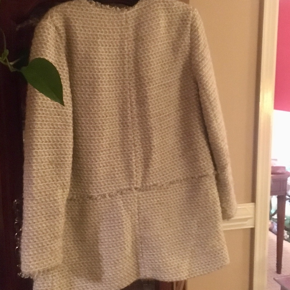 Zara Basic Dress Coat cotton wool blend - Picture 6 of 8